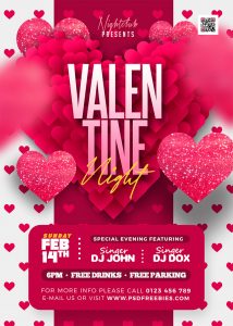 Valentine's Day Special Event Party Flyer PSD