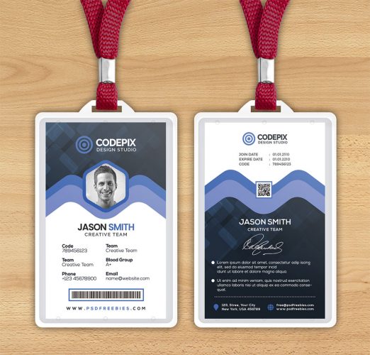 Office Identity Card Design Creative Template PSD | PSDFreebies.com