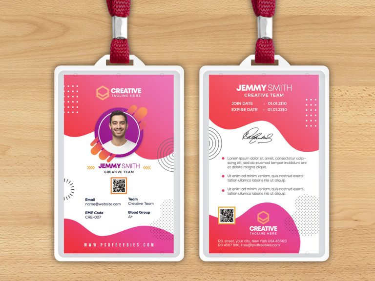 Premium Modern Identity Card PSD Template | PSDFreebies.com