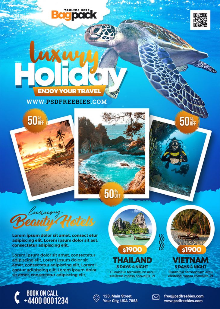 Travel Agency Advertisement AD Flyer PSD