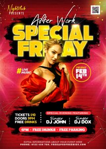 After Work Friday Night Party Flyer Template