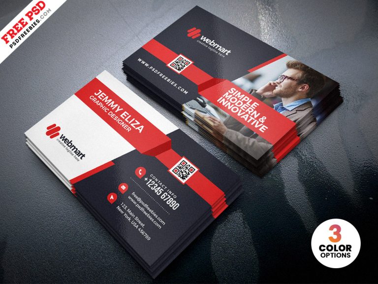 Clean Modern Business Card Design Template PSD | PSDFreebies.com