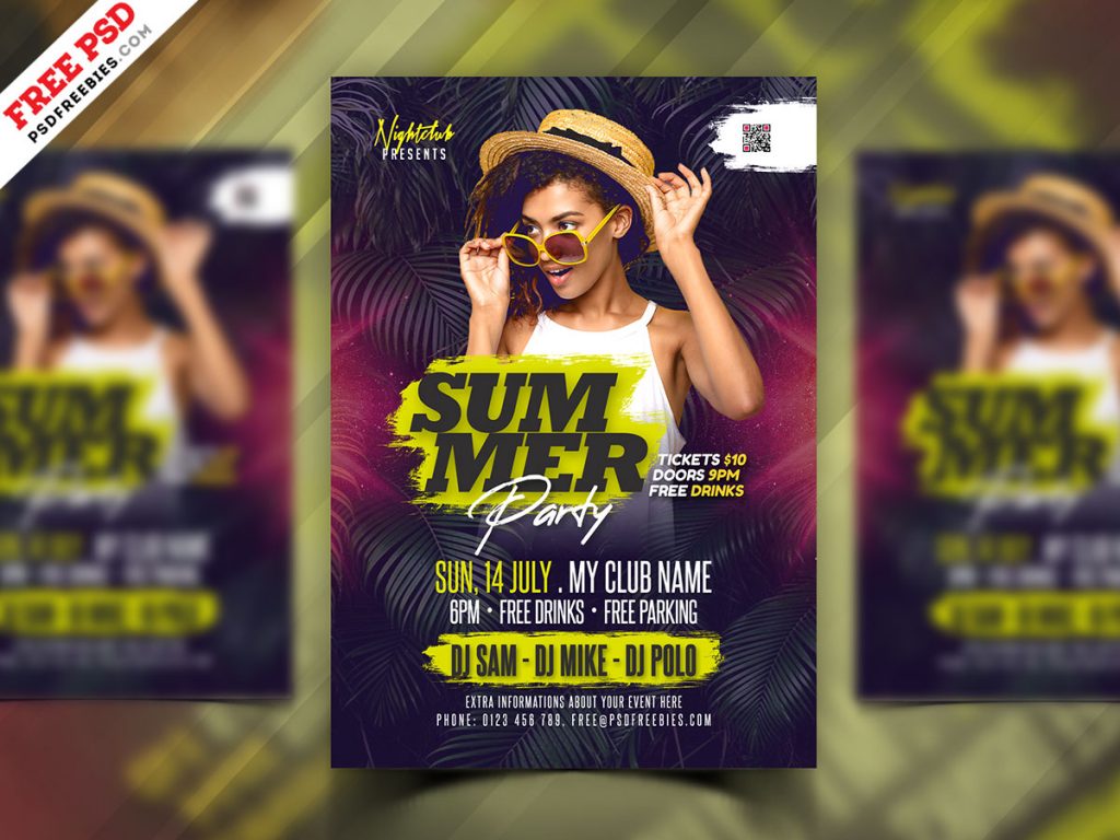 Creative Summer Event Flyer Template PSD | PSDFreebies.com