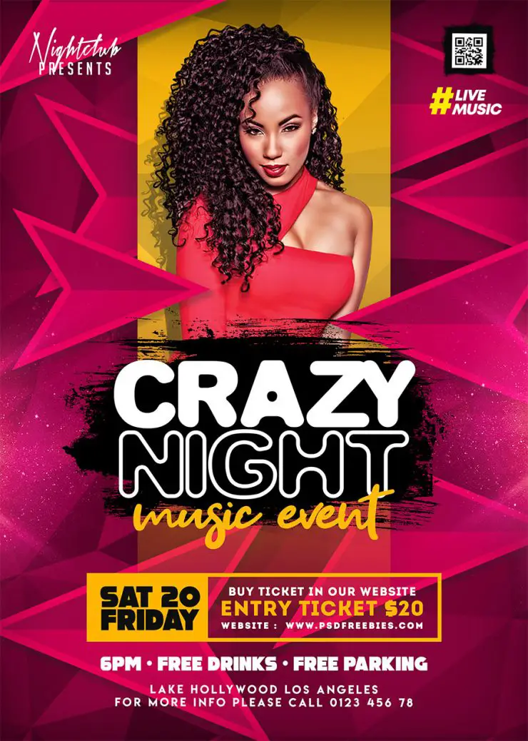 Premium Night Club Party Flyer PSD | PSDFreebies.com