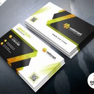Modern Abstract Business Card PSD Template