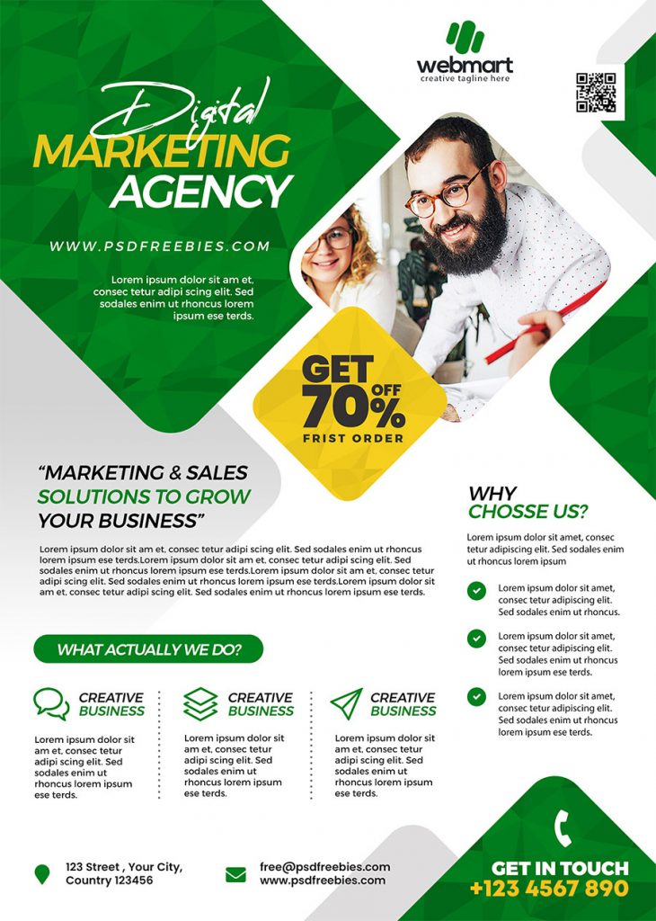 Digital Marketing Company Business Flyer PSD