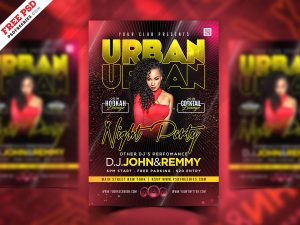 Urban Party Night Flyer PSD Template