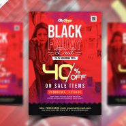 Black Friday Sale Promotional Flyer Design Template