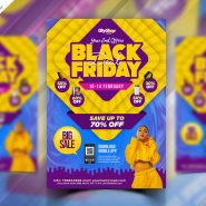 Black Friday Sale Promotional Flyer PSD Template