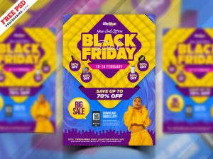 Black Friday Sale Promotional Flyer PSD Template