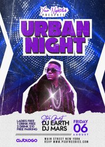 Urban Night Club DJ Flyer Design PSD