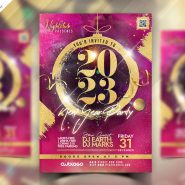 2023 New Year Party Flyer PSD Template