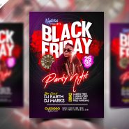Black Friday Club Party Flyer PSD Template