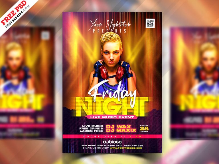 Premium Night Club DJ Party Flyer PSD | PSDFreebies.com