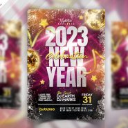 2023 New Year Party Celebration Flyer PSD