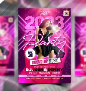 2023 New Year Party Event Flyer PSD