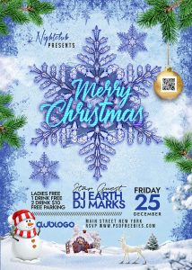 Winter Christmas Party Flyer PSD Template