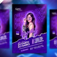 Club Night Party Event Flyer PSD