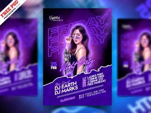 Club Night Party Event Flyer PSD