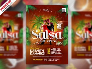 Salsa Live Event Flyer PSD
