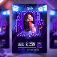Midnight Club DJ Party Flyer PSD