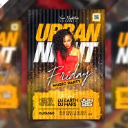 Friday Night Club Party Flyer PSD Template
