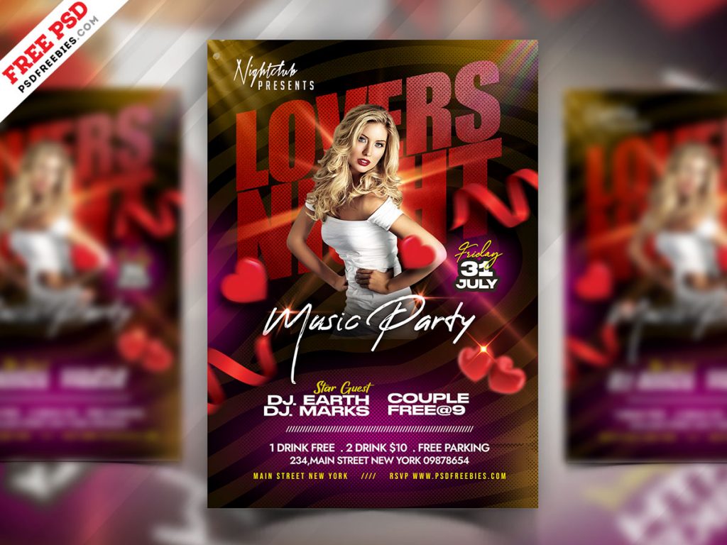 Luxury Party Event Flyer PSD Template PSDFreebies Com