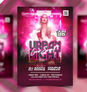 Club DJ Urban Party Flyer PSD Template