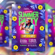 Summer Party Vibes Flyer Design PSD