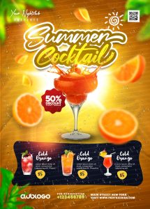 Cocktail Summer Flyer PSD Template