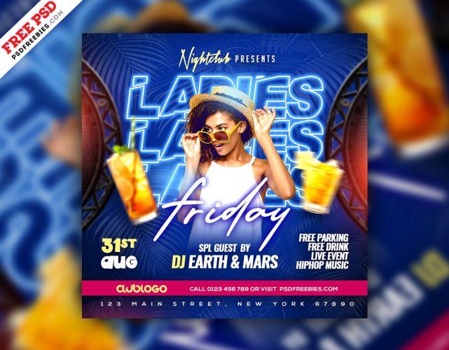 free-psd-ladies-night-club-party-instagram-post-psd-psdfreebies