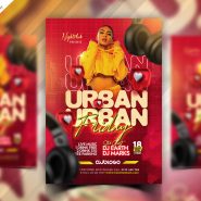 Urban Friday Night Music Party Flyer PSD