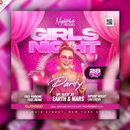 Girls Night Special Party Instagram Post PSD