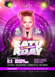 Weekend DJ Club Party Event Flyer PSD