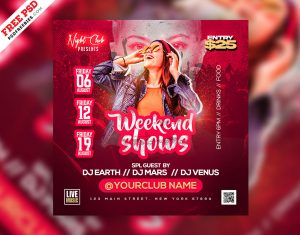 Weekend Event Promotion Social Media Post PSD