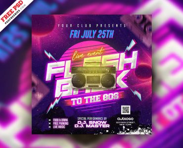 Free PSD | Flashback Dj Club Party Instagram Post PSD | PSDFreebies.com