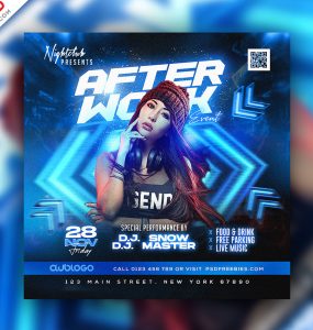 Night Club Party Square Post Design PSD