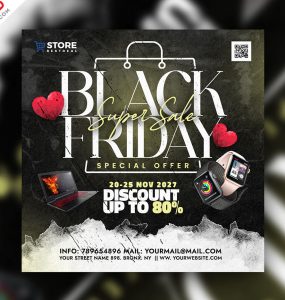 Black Friday Sale Promotion Social Media Post PSD