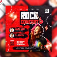 Rock Music Event Concert Social Media Post PSD