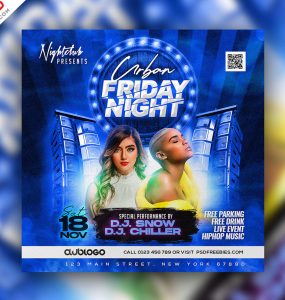 Weekend Special Night Club Party Instagram Post PSD