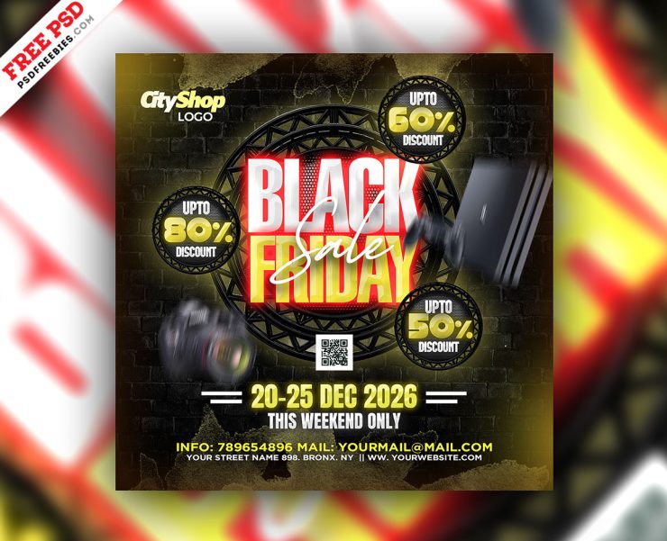 Black Friday Sale Promotion Post Design PSD