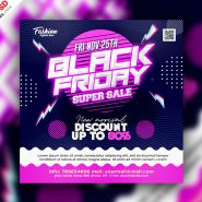 Black Friday Super Sale Instagram Post PSD