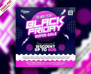 Black Friday Super Sale Instagram Post PSD