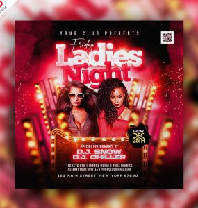 Girls Ladies Night Party Social Media Post PSD