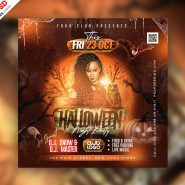 Halloween Scary Party Event Social Media Post PSD