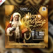 Christmas Party Invitation Night Club Instagram Post PSD
