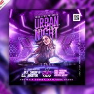 Urban Music Party Night Instagram Post Design PSD