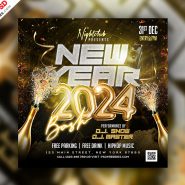 New Year 2024 Club Event Instagram Post PSD