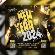 New Year 2024 Party Square Instagram Post PSD