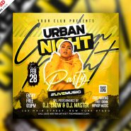 Urban Night Music Party Social Media Post PSD